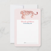 Carte de conseil Baby shower de tigre rose (Devant)