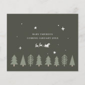 Carte de conseil Baby shower d'hiver (Dos)
