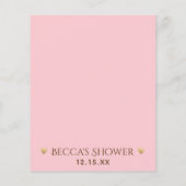 Carte de conseil baby shower Elephant rose (Dos)