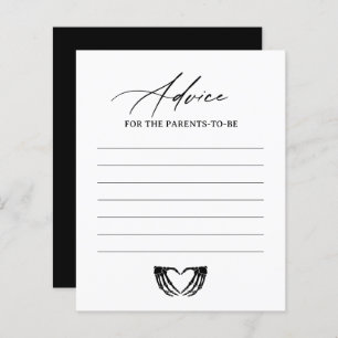 Carte de conseil Baby shower Halloween Skeleton