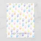 Carte de conseil baby shower Paci Bunny (Dos)