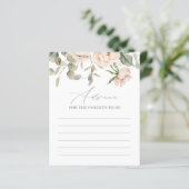 Carte de conseil Baby shower papillon rose (Debout devant)