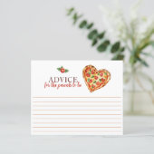 Carte de conseil Baby shower Pizza - Gardien pour  (Debout devant)