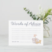 Carte de conseil Baby shower pour animaux de la Ju (Debout devant)