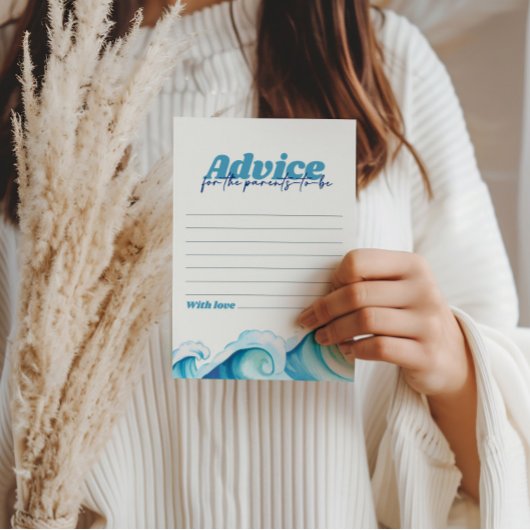 Carte de conseil Baby shower pour bébé à bord