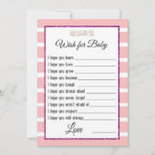 Carte de conseil Baby shower rose (Devant)