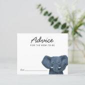 Carte de conseil Baby shower Safari Animal Elephan (Debout devant)