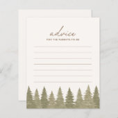 Carte de conseil Baby shower Woodland (Devant / Derrière)