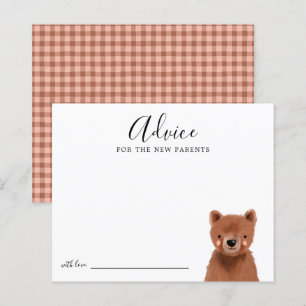 Carte de conseil Baby shower Woodland
