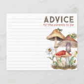 Carte de conseil Baby shower Woodland | Mushr luna (Devant)