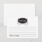 Carte de conseil "Cartes à bocaux" Étiquette noir (Devant / Derrière)