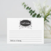 Carte de conseil "Cartes à bocaux" Étiquette noir (Debout devant)