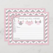 Carte de conseil Chevron Tutu Diapers (Devant / Derrière)