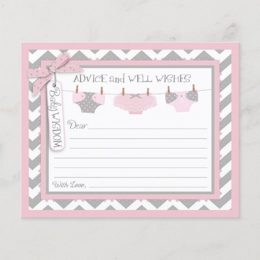 Carte de conseil Chevron Tutu Diapers (Devant)