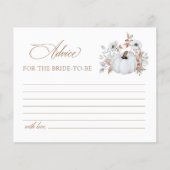 Carte de conseil Citrouille blanc de chute (Devant)