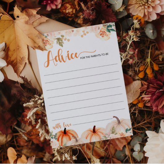 Carte de conseil de Baby shower d'automne d'un pet