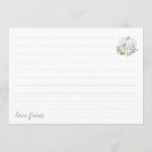Carte de conseil de Baby shower de Citrouille Flor (Dos)