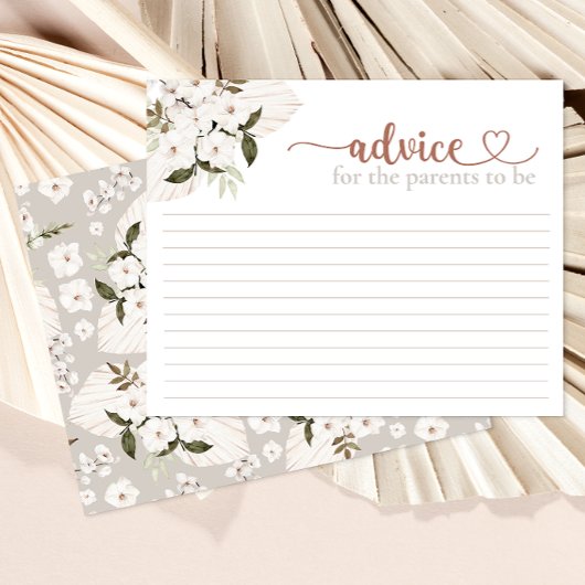 Carte de conseil de Baby shower Neutral Boho