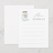 Carte de conseil de Baby shower Snowman mignonne (Devant / Derrière)