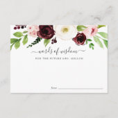 Carte de conseil de Fête des mariées Blush Romance (Devant)