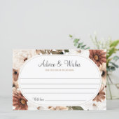 Carte de conseil de Fête des mariées Boho Fall (Debout devant)