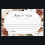 Carte de conseil de Fête des mariées Boho Fall<br><div class="desc">Chute Boho pampas herbe carte conseil de douche nuptiale pour votre journée spéciale</div>
