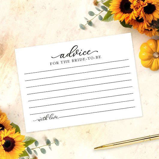 Carte de conseil de Fête des mariées d'automne des