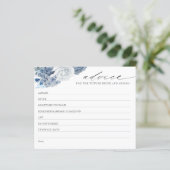 Carte de conseil de Fête des mariées Dusty Blue Bo (Debout devant)