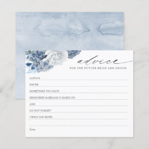 Carte de conseil de Fête des mariées Dusty Blue Bo