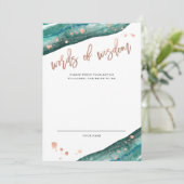 Carte de conseil de Fête des mariées Gold Geode tu (Debout devant)