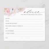 Carte de conseil de Fête des mariées Pampas Grass  (Devant)