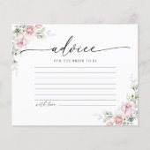 Carte de conseil de Fête des mariées Roses Roses R (Devant)