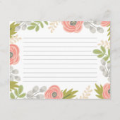 Carte de conseil de Fête des mariées Whimsical Flo (Dos)