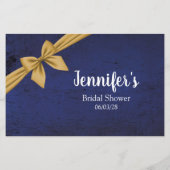 Carte de conseil de la boîte en or bleu foncé (Dos)