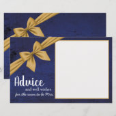 Carte de conseil de la boîte en or bleu foncé (Devant / Derrière)