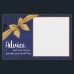 Carte de conseil de la boîte en or bleu foncé<br><div class="desc">Arrière - plan bleu foncé superbe attaché avec une image d'arc or. La papeterie est imprimée, pas de ruban réel. Personnalisez notre superbe papeterie avec vos détails de l'événement facilement et rapidement, appuyez simplement sur le bouton customiser. La coordination à l'envers est incluse. Les articles correspondants pour compléter votre collection...</div>