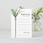 Carte de conseil de mariage de destination Palm Tr (Debout devant)