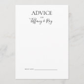 Carte de conseil de mariage simple et élégante (Devant)