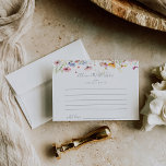 Carte de conseil du Mariage Fleur sauvage coloré M<br><div class="desc">Cette carte-conseil fleur sauvage colorée du pré est parfaite pour un mariage rustique. Le design est composé de fleurs de pré multicolores vert, rose, rousse, jaune, violet, aquarelle. Ces cartes sont parfaites pour un mariage, une douche nuptiale, un baby shower, une fête de remise de diplômes et plus encore. Personnalisez...</div>
