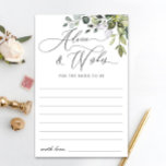 Carte de conseil écologique Eucalyptus Aquarelle<br><div class="desc">Carte conseil Eucalyptus Aquarelle verte. Personnalisez avec la mariée le nom et la date de la douche. Pour plus de personnalisation,  cliquez sur le lien "customiser plus loin". Si vous avez besoin d'aide,  contactez-moi s'il vous plaît.</div>