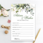 Carte de conseil écologique Eucalyptus Aquarelle<br><div class="desc">Carte conseil Eucalyptus Aquarelle verte. Personnalisez avec la mariée le nom et la date de la douche. Pour plus de personnalisation,  cliquez sur le lien "customiser plus loin". Si vous avez besoin d'aide,  contactez-moi s'il vous plaît.</div>
