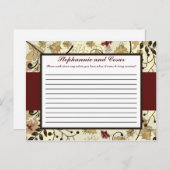 Carte de conseil écrit Automne Floral / Branches n (Devant / Derrière)