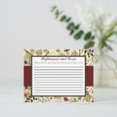 Carte de conseil écrit Automne Floral / Branches n (Debout devant)