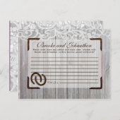 Carte de conseil écrit Chaussures de cheval sur de (Devant / Derrière)