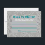 Carte de conseil écrit Lace Damas Gris Moderne Imp<br><div class="desc">Ces adorables cartes de conseil écrites sont un complément parfait à tout baby shower ou fête d'anniversaire. Il vous suffit de remettre ces cartes à vos invités, ainsi que des stylos Sharpie à pointe fine. Vos invités peuvent alors noter tous les conseils qu'ils ont pour la nouvelle maman d'être ou...</div>