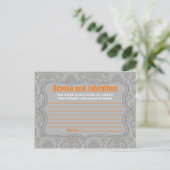 Carte de conseil écrit Lace Damas Gris Moderne Imp (Debout devant)
