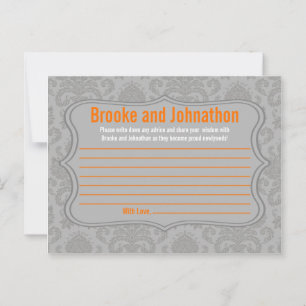 Carte de conseil écrit Lace Damas Gris Moderne Imp