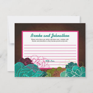 Carte de conseil écrit Neon Spring Floral Flower B