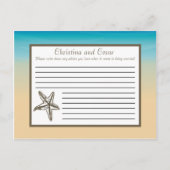 Carte de conseil écrit Ocean Beach Shore Seashells (Devant)