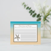 Carte de conseil écrit Ocean Beach Shore Seashells (Debout devant)